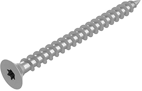 SECCARO Spanplattenschraube 6 x 70 mm, Edelstahl V2A VA A2, Holzschraube mit Vollgewinde, TX/Innensechsrund 100 Stück