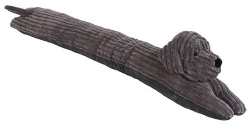 Linnea Zugluftstopper, 80 cm, Holz, 100 % Polyester, kleines Chigris aus Baumwollsamt