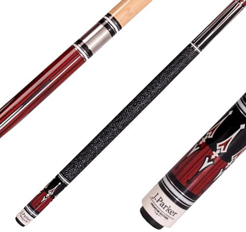 Parker Billardqueue Premium Edition PE-Serie, Profi-Cue, Quick-Joint 12,75 Mehrschicht Leder-Tip, Leinenband, Leder, Optional Extension Carbon 20cm