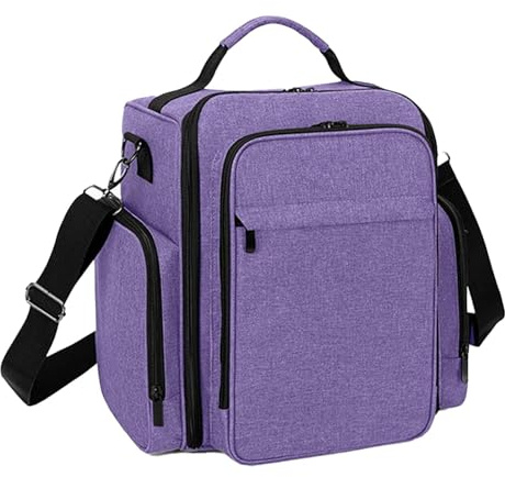 Organizer per smalti, a doppio strato, contiene 48 bottiglie, grande borsa organizer per trucchi con 2 tasche rimovibili, contenitore portatile per smalto e strumenti per manicure