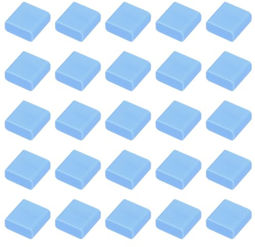 sourcing map 60pcs USB 2.0 Port Cap Cover Anti Dust Silicone Protector for USB Male USB Data Cable, Blue
