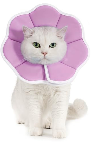 Avont kattkon M justerbar mjuk E-krage, lila