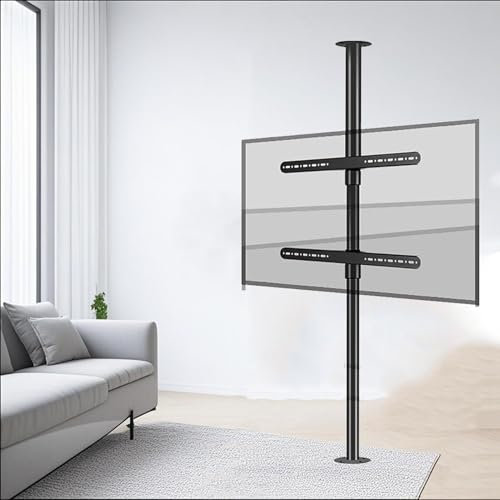 GUODDM Neigbar 360 Grad Drehbar Fernsehtisch - LCD TV 360 Grad Drehbarer Rahmen, Bodenständer Trennwand Drehbares Gestell, TV-Schrank Drehbare Basis, LCD-TV-Trennwandhalterung(1700-2050mm)