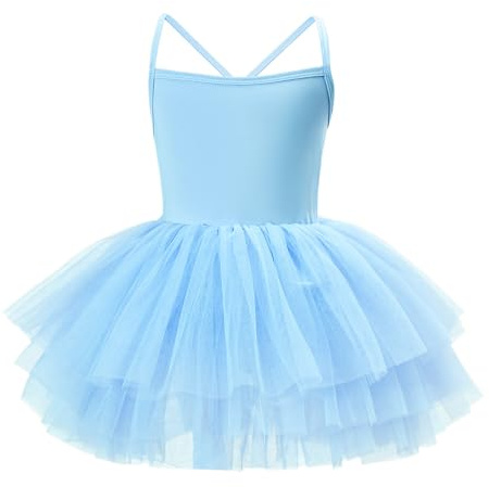 Tutu Ballerina Bambina Colorato Body Ginnastica Artistica Ragazza Senza Maniche Vestito Danza Classica da Balletto Leotards Dancewear Abito da Ballo Saggio