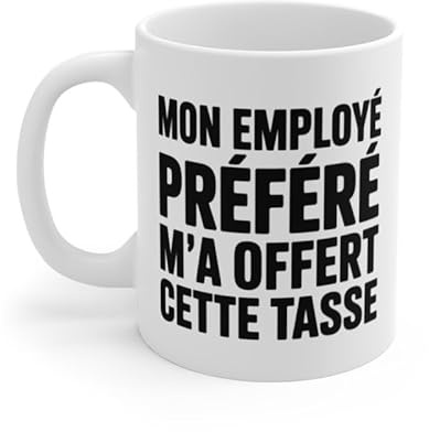 Teecustom Tasse Céramique 325ml “Mon Employé Préféré” – Mug Cadeau Humour Bureau Travail – Micro-Ondes & Lave-Vaisselle