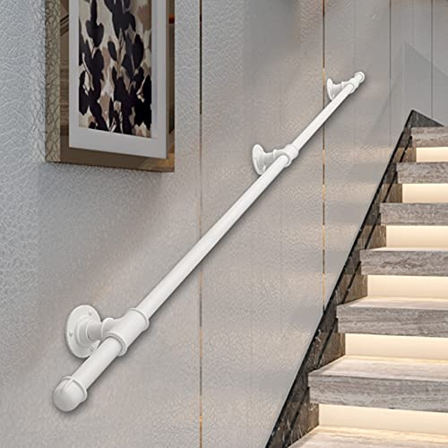 Treppengeländer aus verzinktem Stahl – 2 m bis 5 m, verstellbares Geländer aus Schmiedeeisen, perfekt für Treppenflächen und Arbeitsplatten