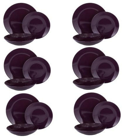 Servizio 18 piatti terracotta viola Style