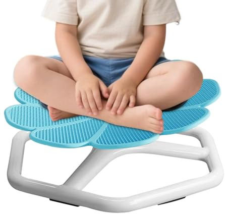 Sensorischer Drehstuhl | Drehbarer Balancesitz für Kleinkinder | Rutschfester Aktivitätsstuhl im Blütenblattdesign | Für Kinder, Träning, Spielen, Lernen, Zuhause, Kindergarten, Vorschule, Drinnen, D