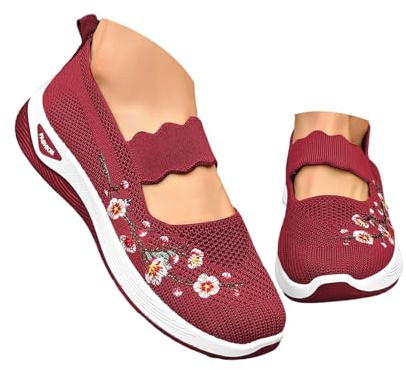 Zapatillas Verano Mujer Ligeras Comodos Deportivas Ortopedicas Zapatos sin Cordones Antideslizantes Zapato Calzado Fascitis Plantar Caminar Transpirables para Sapatos Plataforma