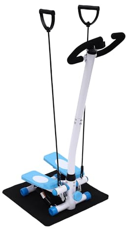 Stepper Fitness Stepper Appareil de fitness pour jambes/bras Résistance avec guidon Capacité de charge 150 kg pour perdre du poids, concevoir et entraîner 29 x 39 x 110 cm