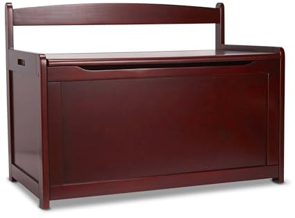 Melissa & Doug Wooden Toy Chest, Toy Storage Box with Hinged-Lid, Playroom Furniture for Kids Ages 3+ (Espresso)