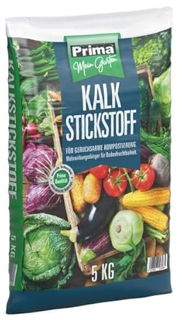 Prima Kalkstickstoff 5 kg - für geruchsarme Kompostierung. Mehrwirkungsdünger für Bodendruchtbarkeit.