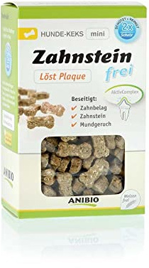 Anibio Zahnstein - frei mini Hundekekse 190 g – Knuppies - Natürliche Zahnpflege für Hunde – reduziert Zahnstein & Plaque, bekämpft Mundgeruch ohne Zucker & Zusatzstoffe - Hunde Keks - Leckerlie