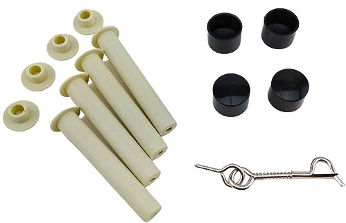 EDENEA - Kit Pièces Détachées Barrière Sécurité Piscine - Clôture De Sécurité Bassin - Loquet Capuchons Bouchons Chevilles - pour EDG by Aqualux Nora