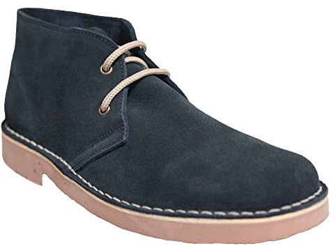 Roamers Original Bottes de désert en daim Unisexe Bleu marine