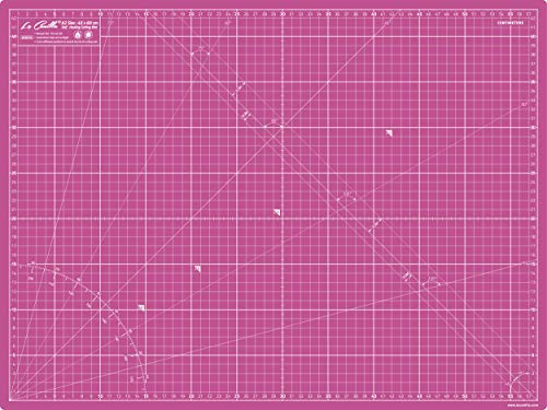 La Canilla Tapis de Découpe Auto-Cicatrisant A2 (60 x 45 cm - 24x18) Self-Healing Cutting Mat Planche Coupe pour Couture Patchwork Modelisme Cutter | Marqué en Centimètres et en Pouces