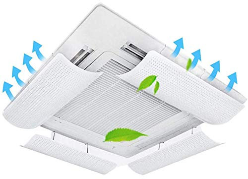Deflector De Aire Acondicionado Central, Deflector De Viento De Aire Acondicionado De Techo, Aire Acondicionado, Material Ultraligero Ajustable En ángulo (58 * 23cm * 4)