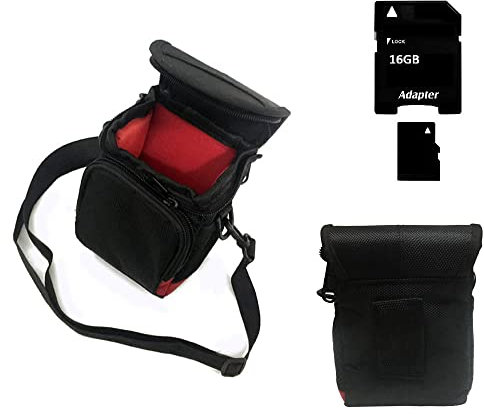 K-S-Trade Qualitativ & Innovativ Kameratasche Fototasche Umhängetasche Schutz Hülle Für Panasonic Lumix DMC-TZ202 Mit Zusatzfach Und Teilbaren