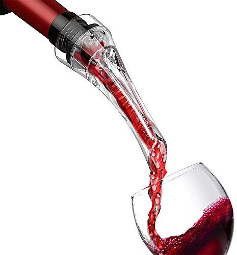 ecooe Decanteur Aérateur à Vin et Pompe à Vin, Bec Verseur à Vin Anti-Goutte, Bouchons Vin Sous Vide, Aérateur de Vin, Decanteur a Vin Aérateur de vin Rouge, Cadeau de Noël pour Femme Homme Amie