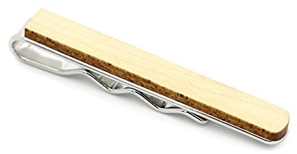 NaturSchatulle Krawattennadel Holz Ahorn 5cm Krawattenklammer Edelstahl Herren Krawatten Clip Tie Bar Hochzeit Business Bräutigam