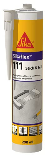 Sika Stick&Seal, Flexibler Allround-Klebstoff und Mörtel mit sehr guter Haftung auf den meisten verwendeten Baustoffen, Weiß, 290 ml