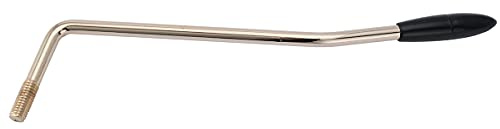 Musiclily Pro 6mm Filettatura Leva Tremolo Arm in Acciaio per Chitarra Elettrica tipo Squier Strat, Dorato con Tappo Nero