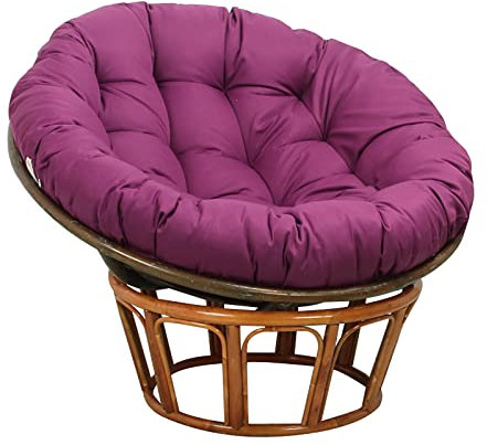 Papasan Kissenbezug Papasan-Sitzkissen Wasserdicht Papasan Stuhlkissen Polster Bodenkissen Verdicken Schaukelkissen Stuhl Weiches Kissen für Innen Balkon Draussen Patio Garten (E 105cm/41.33in)