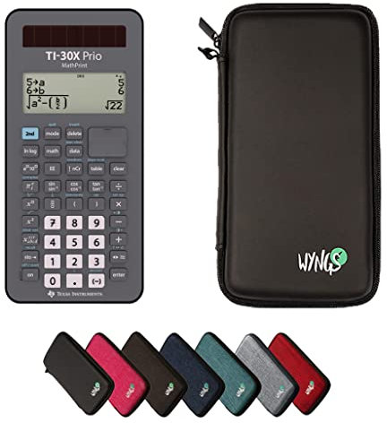 TEXAS INSTRUMENTS CALCUSO Sparpaket: TI-30X Prio MathPrint + WYNGS Schutztasche schwarz + Erweiterte Garantie von CALCUSO
