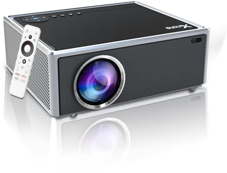[With Android 11.0 TV] 5G WiFi Bluetooth Movie Projector 1000 ANSI, Native 1080P 4K Support, Home Theater FHD Projector with Auto Focus, Dual Speakers, Built-in Google Assistant, Chromecast, Many Apps