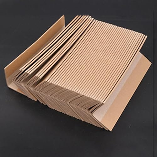 Kantenschutz 100er-Set Karton-Eckenschutz, groß, 4 16 28 55 87 Zoll, ultraharte Verpackungsecken aus Pappe for sichere Ladungssicherung, Ladungskanten, B 7 mm Palettenkantenschutz (1.2m)