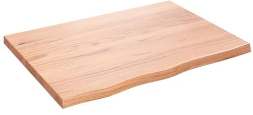 Schreibtischplatte Werkbankplatte DIY Stabile Bürotischplatte Tischplatte Werkbankplatte Echtholz-Furnier, Perfekt für höhenverstellbare Schreibtische, Hellbraun 80x60x(2-4) cm