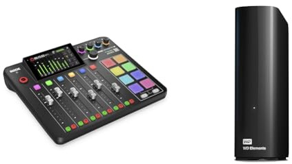 RØDECaster Pro II Alles-in-1 Produktionslösung für Podcasting & WD Elements Desktop-Speicher 18 TB (Desktop-Speicher USB 3.0-kompatibel