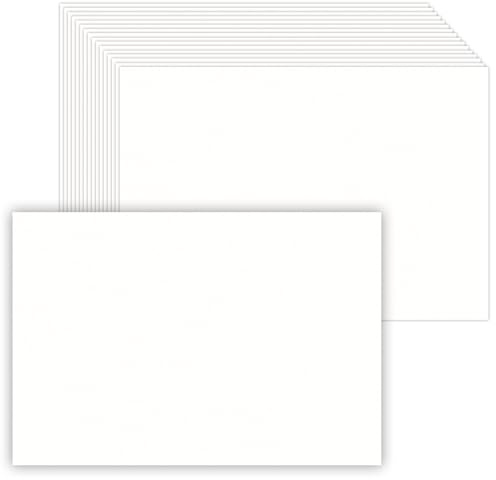 50 Stück 12,7 x 17,8 cm weißes, blankes, dickes Papier – 216 g/m² flache Karten, Druckerpapier für Ihre eigenen DIY-Einladungen, Notizen, Grußkarten, Tischkarten – Schreiben, Stempeln, Malen, Zeichnen