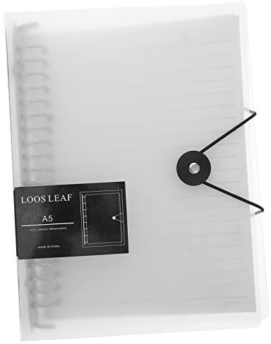 HAPINARY Transparenter A5-planer-binder-notizblock Satz Mit Nachfüllbaren Loseblättern Für Studenten Metall-schnappdesign Leicht Und Tragbar