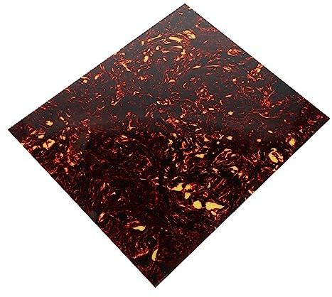 GLSTOY Blank Self-adhesive Guitar Pickguard Protector for Acoustic Guitar Deep Brown Tortoise Shell Scratch-resistant Board-protection Sticker Diy Cut to Fit