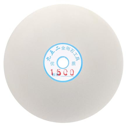 sourcing map Disco diamantato piatto da 15,2 x 1,2 cm, grana 1500, mola abrasiva diamantata per smerigliatura, levigatura, lucidatura, ceramica, vetro, pietre, pietre preziose