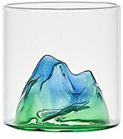 GBNYTT Tasses à whisky 3D en verre de montagne en verre à whisky glacier vintage verre à whisky verre à vodka verre à vin 300 ml tasse à café tasse à thé (150 ml multicolore)