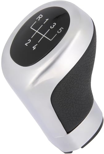 Recambo Schaltknauf 5 Gang passend für BMW Z3, Typ E36, 1995-2002, Plug & Play, Auto Schalthebel, schwarz - silber