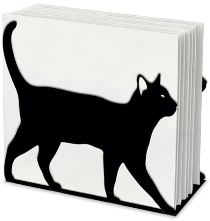 SUPERDANT Serviettenhalter Für Tische Mit Laufender Katze Schwarzer Serviettenständer Aus Metall Die Küche Katzen Serviettenspender Im Vintage Napkin Holder Für Tische Esszimmer Und Küche