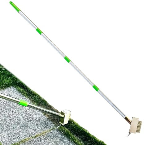 Brosse métallique Amovible pour désherber l' - Brosse à récurer avec Long Manche - Outil Robuste pour enlever la Mousse et Les Joints