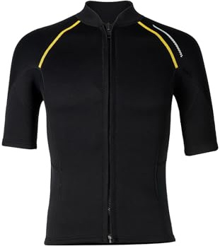 Yhong Men 1.5mm Neoprene Front Zip Diving Tops Swim Shirt Surfing Wetsuit Summer Beachwear Bathing Suit