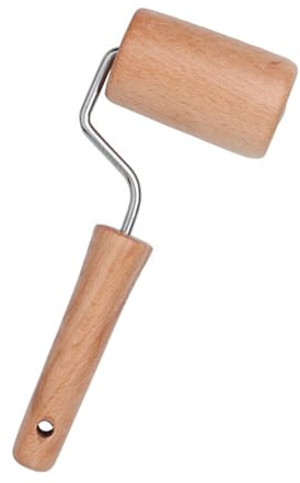 Rullo professionale per la cottura del pane, in legno di faggio naturale, per appiattimento della pasta, per uso domestico e commerciale, mattarello in legno di faggio per la cottura