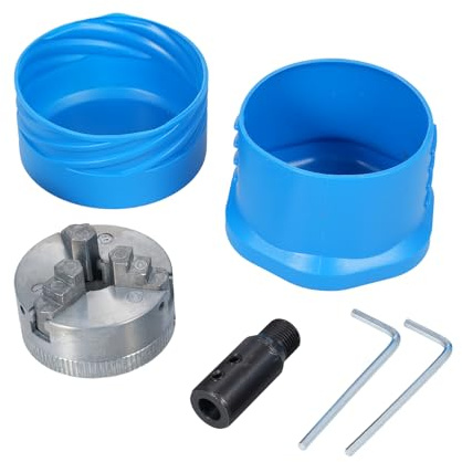 Generic 3 Jaw Lathe Chuck Self Centering Chuck with T Key Fixing Screws Hexagon Wrench Internal External Grinding Power Lathe Accessory for Lathe 3D Printer Drilling Milling Machine