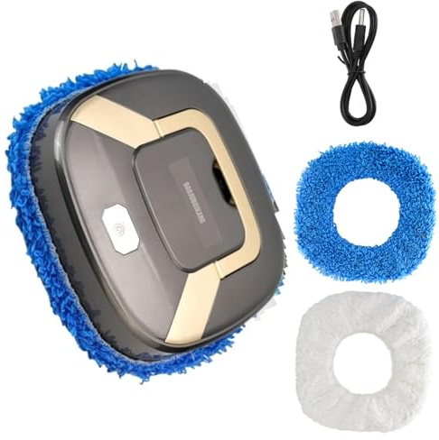 BAOJUHUIKANG Robot Aspirador automático, sincronización Inteligente, Robot trapeador automático de Pisos con Tanque de Agua, Almohadilla de trapeador giratoria para una Limpieza eficiente