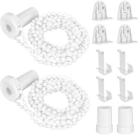 2er Set Rollo Halterungen, 17mm Klemmhalter für Plissee Halterung Ersatzteile für Klemmfix Verdunkelungsrollo ohne Bohren, Seitenzugrollo Doppelrollo Halterung Fenster Ersatzteile(Weiß)