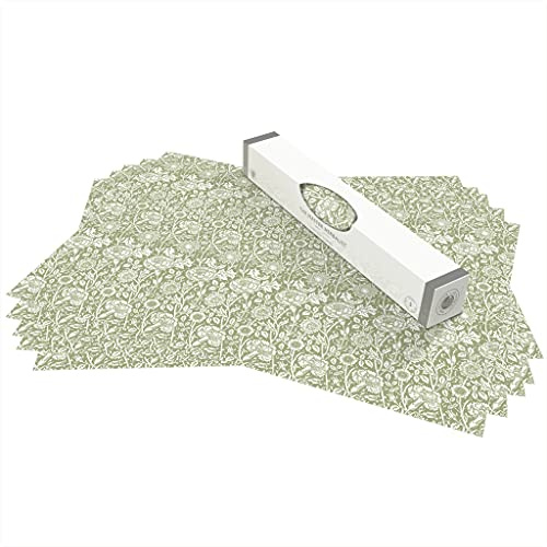 The Master Herbalist | Abwischbares Schrankpapier William Morris Design Salbeigrün | Doppelpack (10 Blatt) | Unparfümiert | Ideal für Küchen & Schränke