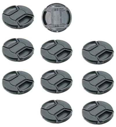 Snap-On-Objektivdeckel-Set in Mehreren Größen for Kameraobjektive | 10 Stück Frontkappen in verschiedenen Größen, die Objektivgewinde von 37 mm bis 82 mm abdecken(46mm)