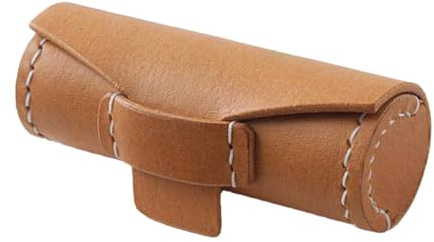 Estuche para Lápiz Labial: Soporte Portátil para Lápiz Labial, Organizador | De Lápiiz Labiial con Sello De Cuero, Estuche De Almacenamiento para De Mujer, Cilíndrica para Labiial