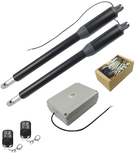 Kit de apertura de puerta eléctrico, doble oscilación automática, 40 W, velocidad de 1,6 cm/s, ángulo de apertura máximo de 110°, adecuado para puertas de patio, ancho máximo de la hoja 2 m, capacidad