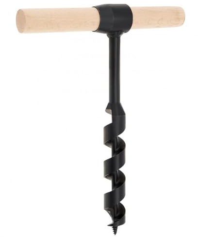 Taladro manual para madera, taladro manual multiusos, herramienta de engranaje de barrena de acero resistente para acampar, hacer bushcraft, al aire libre, senderismo